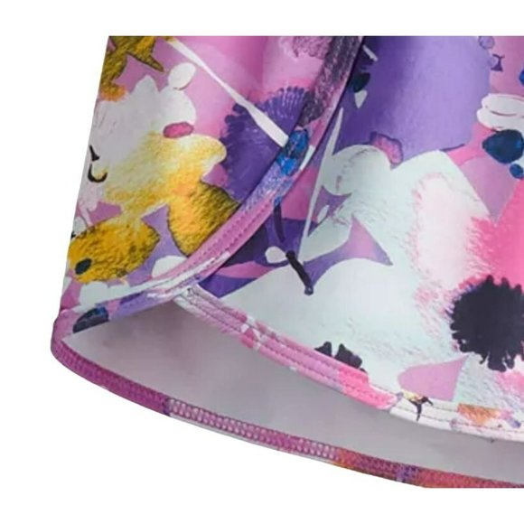 Sun Gear Dolphin Shorts Pink Floral Attached Panty Comfortable Stretch JJ2039 - Picture 3 of 4